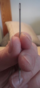 needle, darning needle, large-eyed needle,
